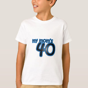 T-shirt Ma maman est 40 et bleu