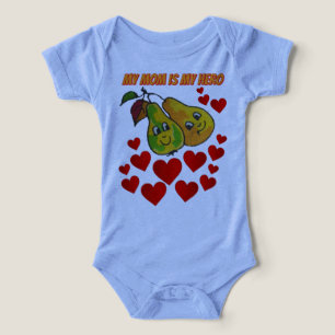 T-Shirt Ma Maman est mon héro T-shirt pour bébé