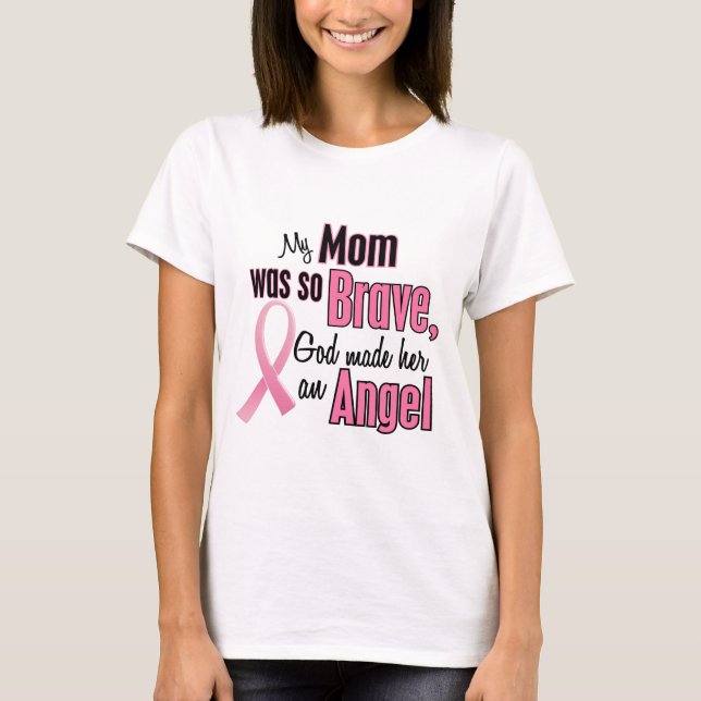 T-shirt Ma maman est un cancer du sein d'ange (Devant)