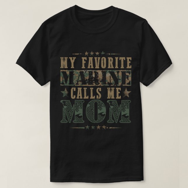T-shirt Ma Marine Préférée M'Appelle Maman Vétérinaire Jou (Design devant)