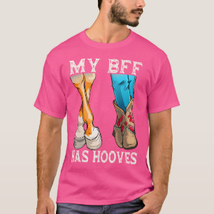 T-shirt Ma meilleure amie a des sabots Drôles de chevaux É