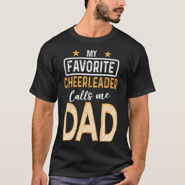 T-shirt Ma meneuse de claque préférée m'appelle Papa Cheer (Devant)
