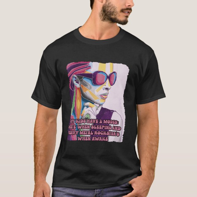 T-shirt Ma mère a 2 modes Maman Humour Ns (Devant)