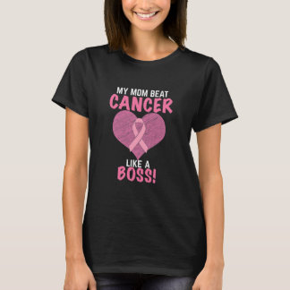 T-shirt Ma mère bat le cancer du sein Survivant Sensibilis