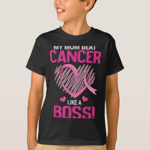 T-shirt Ma Mère Battre Le Cancer Du Sein Comme Un Guerrier
