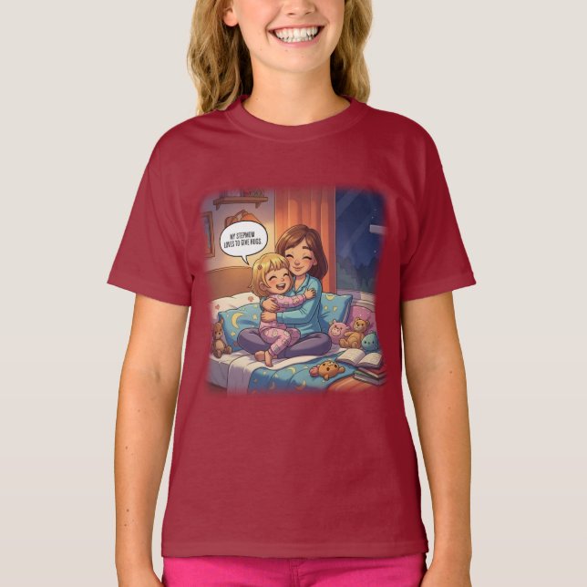 T-shirt Ma Mère En Chef Aime Me Donner Des Embrous (Devant)