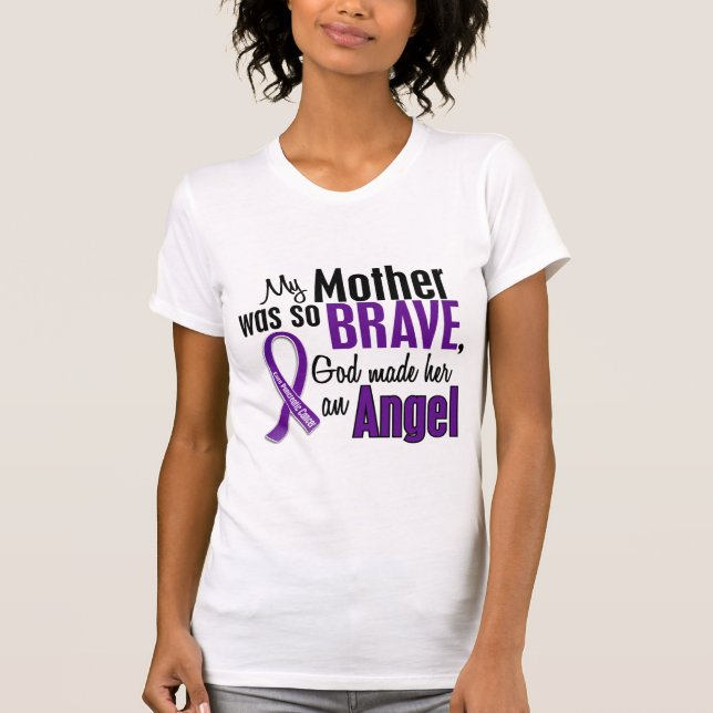 T-shirt Ma mère est un Cancer pancréatique d'ange (Devant)