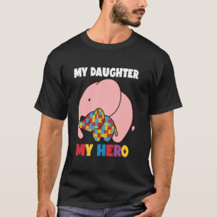 T-shirt Ma mère héroïne fille filles autistes autisme pris