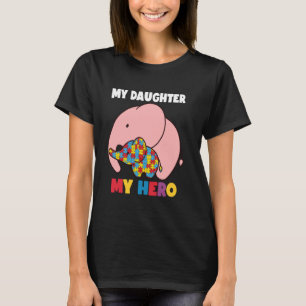 T-shirt Ma mère héroïne fille filles autistes sensibilisat