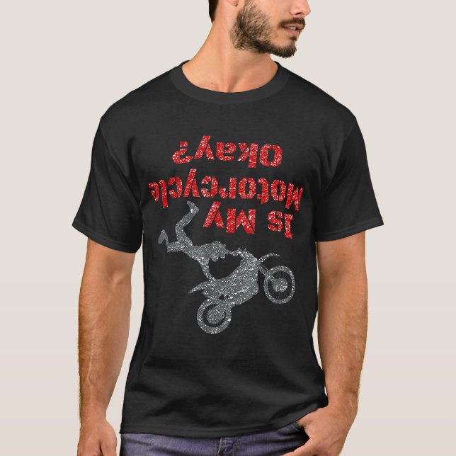 T-shirt Ma moto OK Homme's Dirt Bike Crash drôle (Devant)