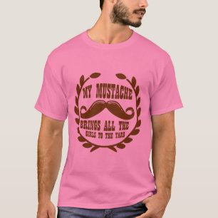T-shirt Ma moustache amène toutes les filles à la cour