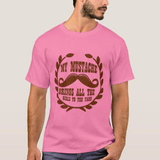 T-shirt Ma moustache amène toutes les filles à la cour
