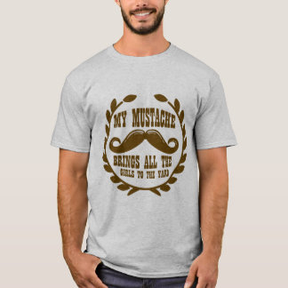 T-shirt Ma moustache amène toutes les filles à la cour