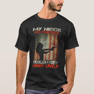 T-shirt Ma Nièce A Ton Dos - Fière Oncle Militaire