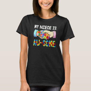 T-shirt Ma nièce est au quelque peu autiste Enfants Sensi