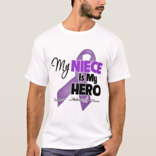 T-shirt Ma nièce est mon héros - ruban pourpre