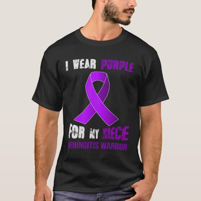 T-SHIRT MA NIECE MON MENINGITIS WARRIOR (Devant)