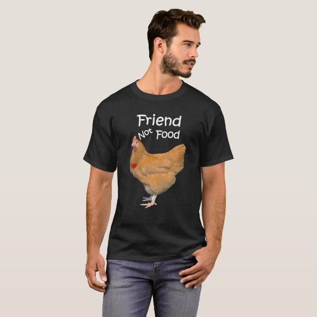 T-shirt Ma nourriture d'ami de poulet pas (Devant entier)