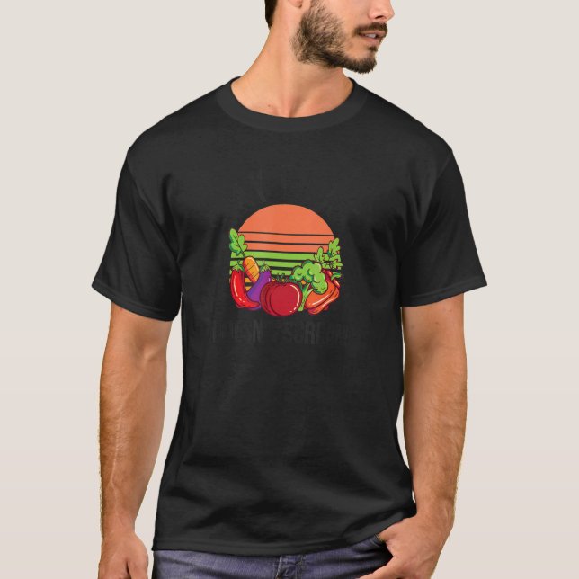 T-shirt Ma nourriture ne crie pas Vegan (Devant)