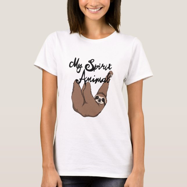 T-shirt Ma paresse mignonne animale d'esprit (Devant)