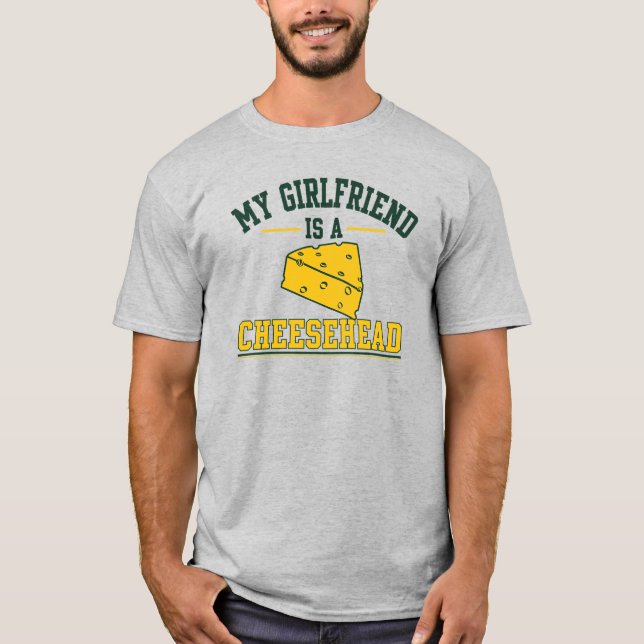 T-shirt Ma petite amie est un Cheesehead (Devant)
