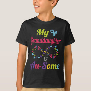 T-shirt Ma petite-fille autiste est géniale Sensibilisatio