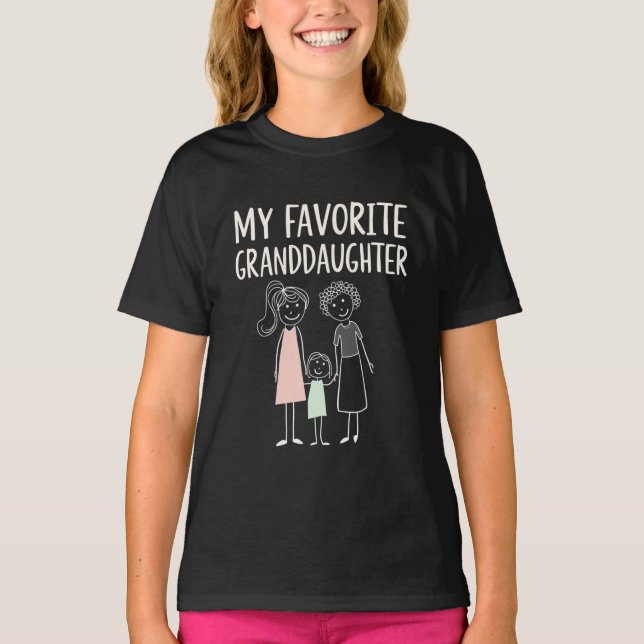 T-shirt Ma petite-fille préférée (Devant)