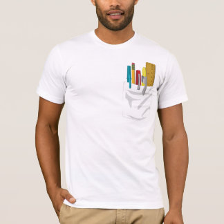 T-shirt Ma poche. Mes stylos. (blanc)