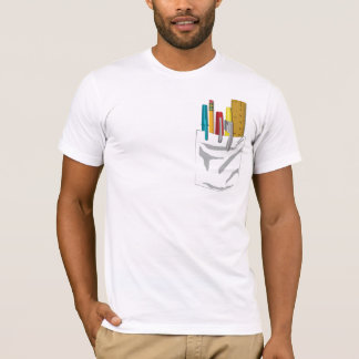 T-shirt Ma poche. Mes stylos. (gris)