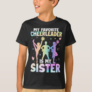 T-shirt Ma pom-pom girl préférée est ma sœur cheer cheerle