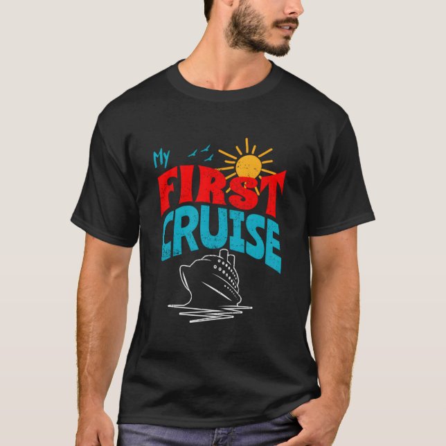 T-shirt Ma première croisière amusante (Devant)