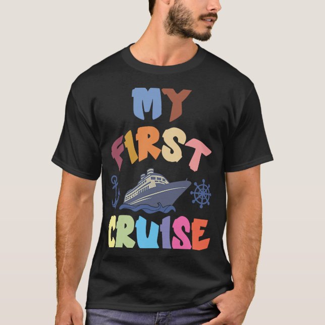 T-shirt Ma Première Croisière Pour Voilier Newbies Cruise  (Devant)