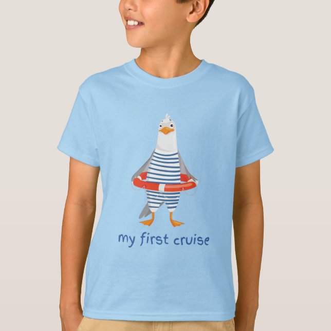 T-shirt Ma première croisière Unisex Kids Penguin (Devant)