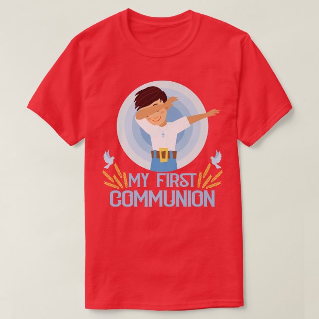 T-shirt Ma première sainte communion Dabbing Boy  (Design devant)
