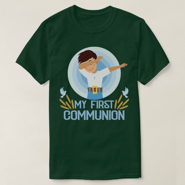 T-shirt Ma première sainte communion Dabbing Boy (Design devant)