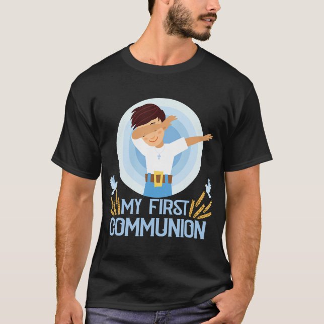 T-shirt Ma première sainte communion Dabbing Boy (Devant)