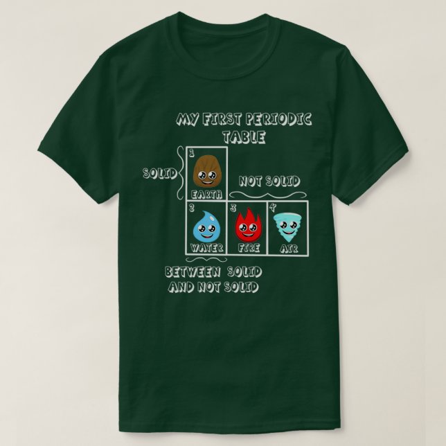 T-shirt Ma première table périodique (Design devant)