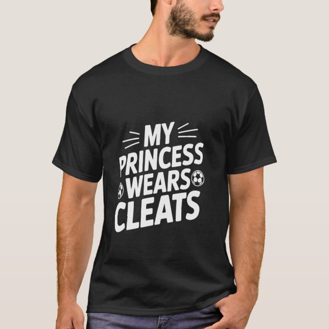 T-shirt Ma Princesse Porte Des Crampons Statue De Supporte (Devant)