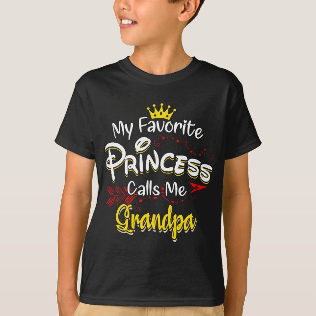 T-shirt Ma princesse préférée m'appelle grand-père (Devant)