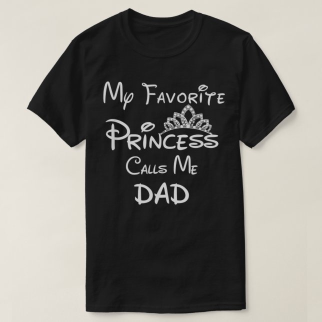 T-shirt Ma princesse préférée m'appelle Papa papa dragon b (Design devant)