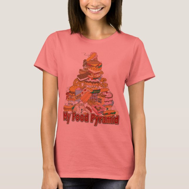 T-shirt Ma pyramide alimentaire ~ Grignotines alimentaires (Devant)