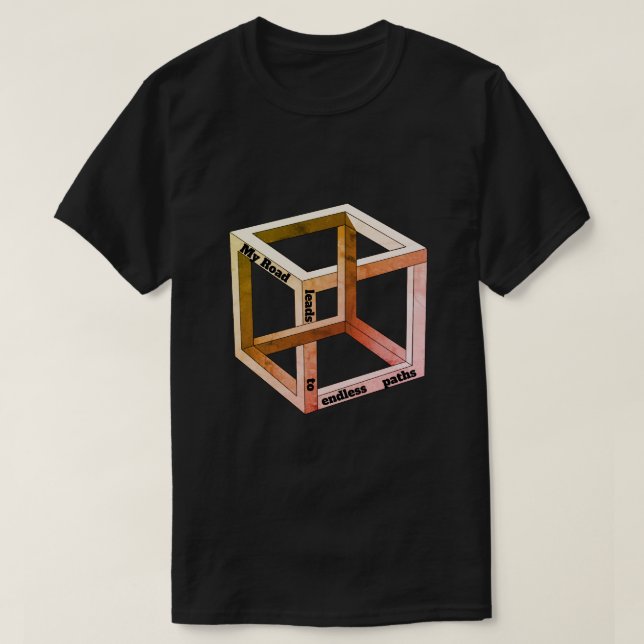 T-shirt Ma Route Mène À Des Chemins Interminables (Design devant)