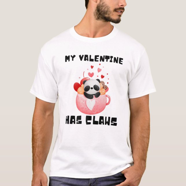 T-shirt Ma Saint Valentin a des lois Panda Bear Funny Vale (Devant)