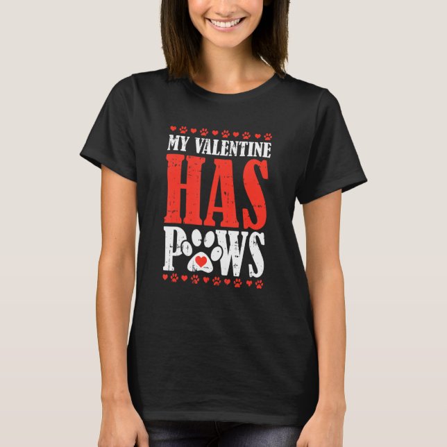 T-shirt Ma Saint Valentin a des pattes Valentines Jour Drô (Devant)