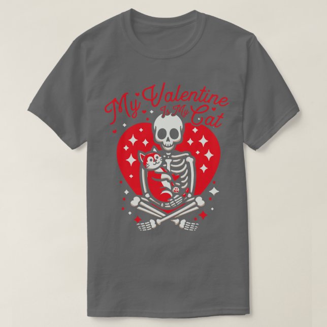 T-shirt Ma Saint-Valentin Est Mon Chat (Design devant)