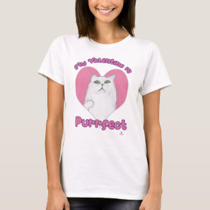 T-shirt Ma Saint-Valentin est Purrfect Cute Cat Heart Art