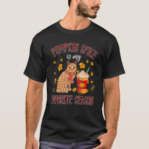 T-shirt Ma saison préférée est Pumpkin Spice Chat Automn
