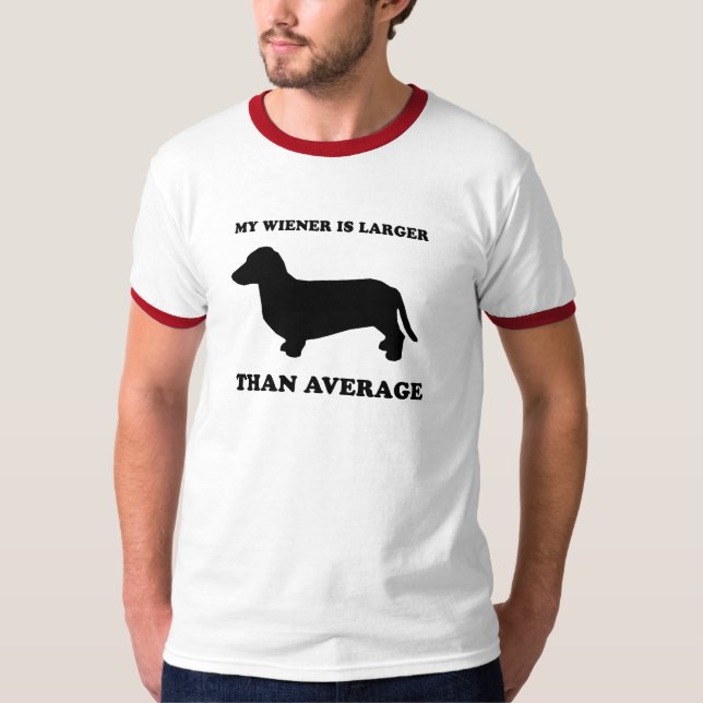 T-shirt Ma saucisse est plus grande que la moyenne (Devant)