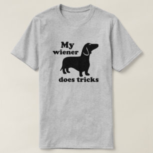 T-shirt Ma saucisse fait l'amoureux des chiens T de teckel