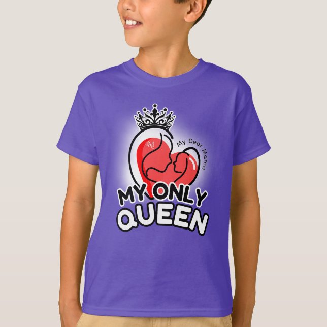 T-shirt : Ma seule reine (violet) (Devant)